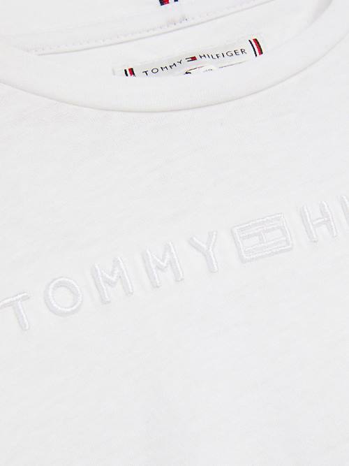 Tommy Hilfiger Essential Logo Long Sleeve Dekleta Majice Bela | TH390GXO