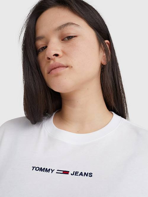 Tommy Hilfiger Essential Long Sleeve Ženske Majice Bela | TH625QBY