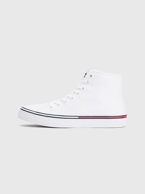 Tommy Hilfiger Essential Mid-Top Moški Superge Bela | TH124RZN