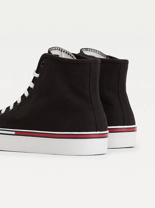 Tommy Hilfiger Essential Mid-Top Moški Superge Črna | TH267VAD