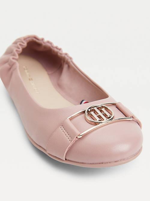 Tommy Hilfiger Essential Monogram Leather Ženske Balerina Roza | TH357DJA