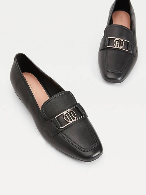 Tommy Hilfiger Essential Monogram Ženske Loafers Črna | TH501YUM