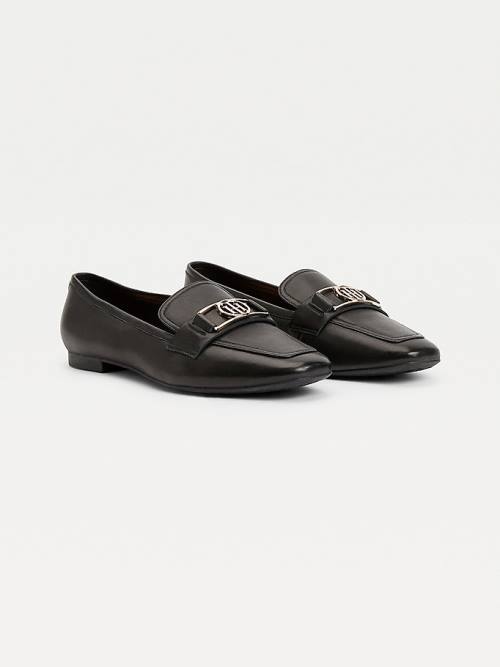 Tommy Hilfiger Essential Monogram Ženske Loafers Črna | TH501YUM