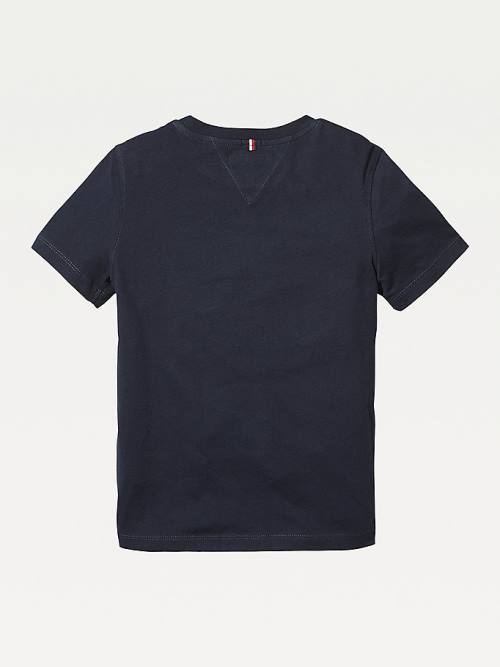 Tommy Hilfiger Essential Organic Cotton Fantje Majice Modra | TH097ZTP