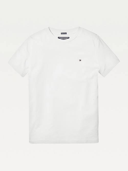 Tommy Hilfiger Essential Organic Cotton Dekleta Majice Bela | TH124YWS