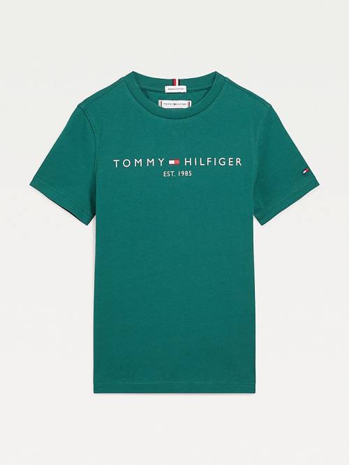 Tommy Hilfiger Essential Organic Cotton Dekleta Majice Zelena | TH379NPY