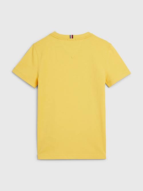 Tommy Hilfiger Essential Organic Cotton Fantje Majice Rumena | TH482TEB