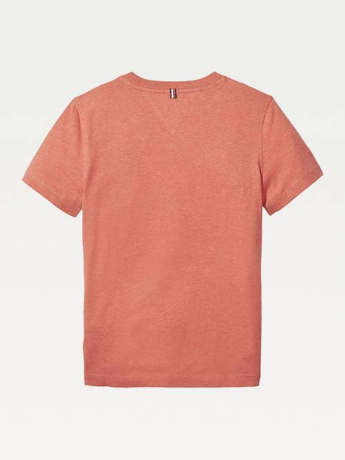 Tommy Hilfiger Essential Organic Cotton Dekleta Majice Rdeča | TH493XTB