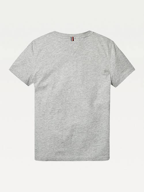 Tommy Hilfiger Essential Organic Cotton Fantje Majice Siva | TH783JEX