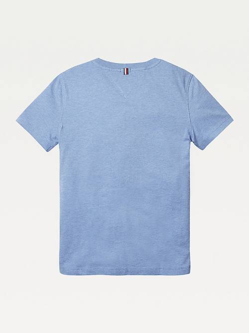 Tommy Hilfiger Essential Organic Cotton Fantje Majice Modra | TH940QJP