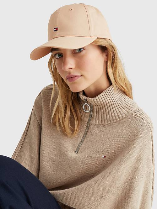 Tommy Hilfiger Essential Organic Cotton Flag Cap Ženske Kapa Bež | TH985PCO