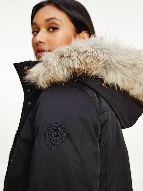 Tommy Hilfiger Essential Padded Parka Ženske Plašč Črna | TH287KTI