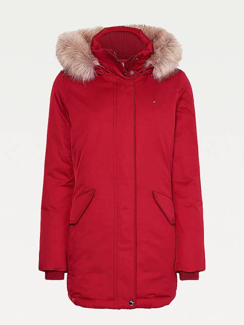 Tommy Hilfiger Essential Padded Parka Ženske Plašč Rdeča | TH639TZF