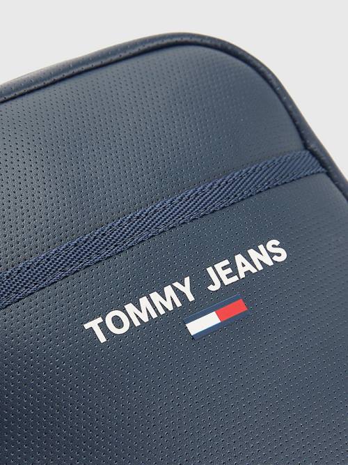 Tommy Hilfiger Essential Perforated Reporter Moški Torbice Modra | TH196JDH