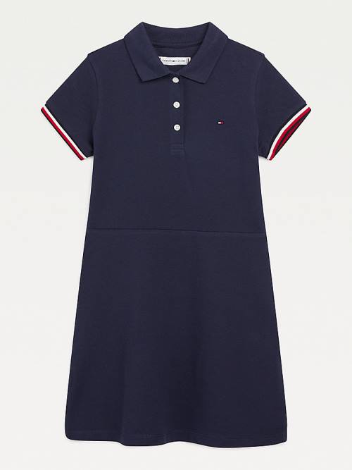 Tommy Hilfiger Essential Polo Dekleta Obleke Modra | TH873ANF