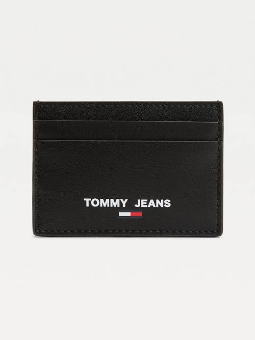 Tommy Hilfiger Essential Recycled Leather Card Holder Moški Denarnice Črna | TH142ODV