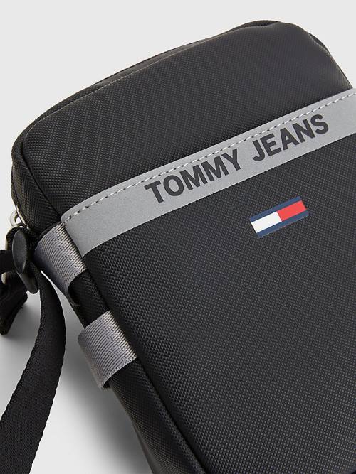 Tommy Hilfiger Essential Reflective Reporter Moški Torbice Črna | TH732IPM