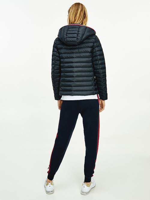 Tommy Hilfiger Essential Removable Hood Down Ženske Jakne Črna | TH398EXR