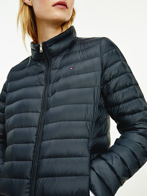 Tommy Hilfiger Essential Removable Hood Down Ženske Jakne Črna | TH398EXR