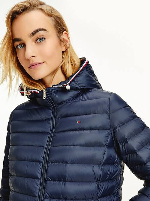 Tommy Hilfiger Essential Removable Hood Down Ženske Jakne Modra | TH689FQE