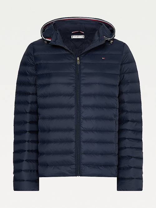 Tommy Hilfiger Essential Removable Hood Down Ženske Jakne Modra | TH689FQE