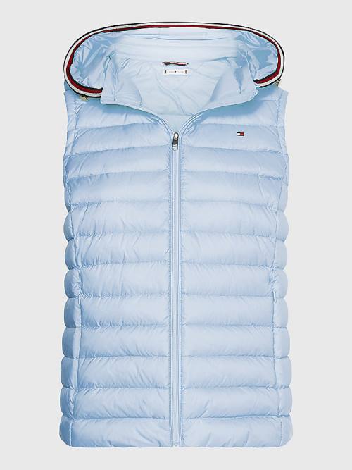 Tommy Hilfiger Essential Removable Hood Down Vest Ženske Plašč Modra | TH701VKD