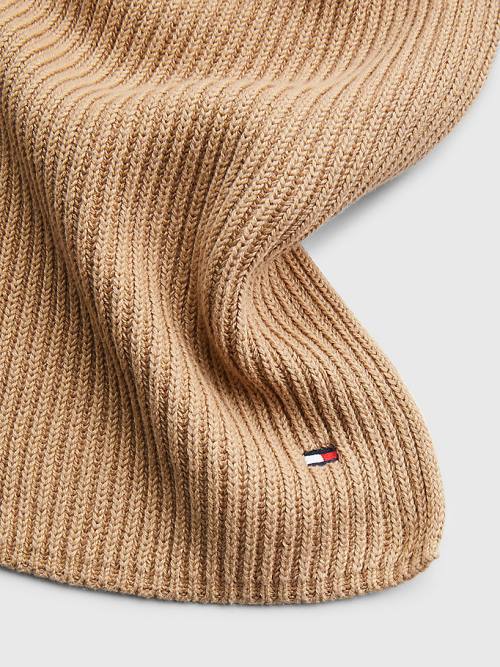 Tommy Hilfiger Essential Rib-Knit Moški Šal Bež | TH439ACB