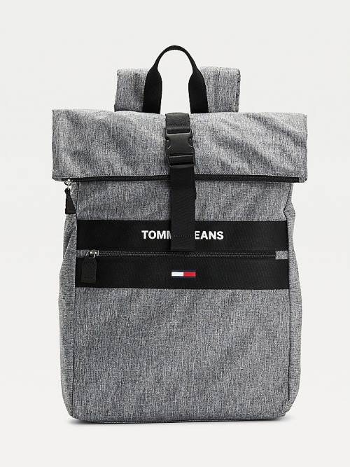 Tommy Hilfiger Essential Roll-Top Backpack Moški Torbice Siva | TH396ULP