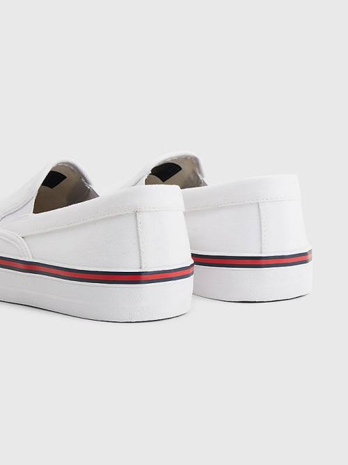 Tommy Hilfiger Essential Signature Slip-On Moški Superge Bela | TH917EIC