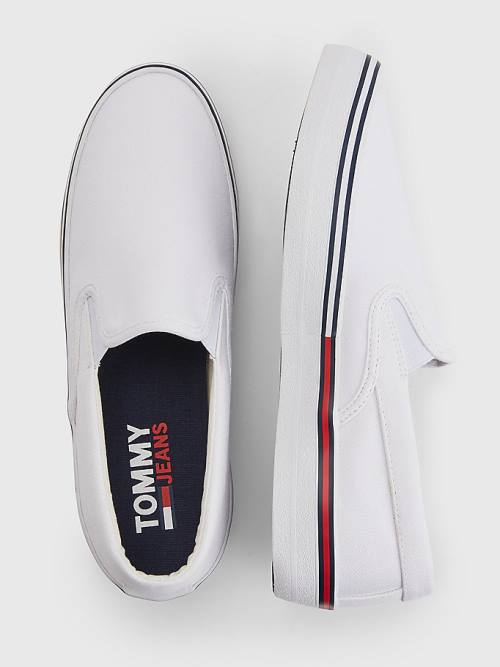 Tommy Hilfiger Essential Signature Slip-On Moški Superge Bela | TH917EIC