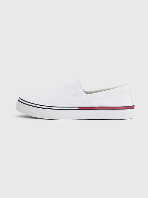 Tommy Hilfiger Essential Signature Slip-On Moški Superge Bela | TH917EIC