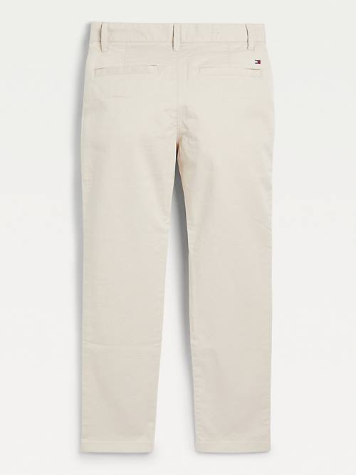 Tommy Hilfiger Essential Slim Fit Chinos Fantje Hlače Bež | TH869YCQ