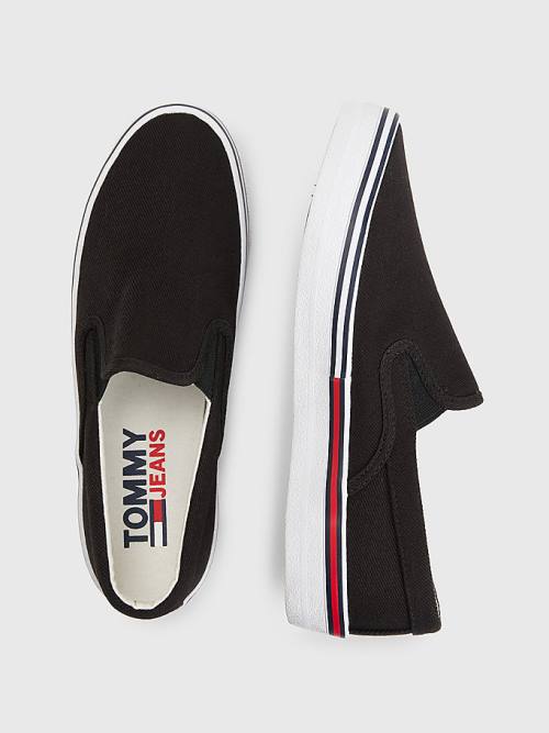 Tommy Hilfiger Essential Slip On Ženske Superge Črna | TH835MOX