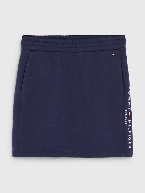 Tommy Hilfiger Essential Straight Logo Dekleta Krilo Modra | TH871KZN