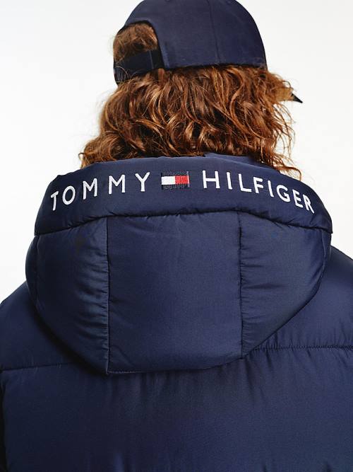 Tommy Hilfiger Essential TH Protect Padded Maxi Coat Ženske Jakne Modra | TH517PZR