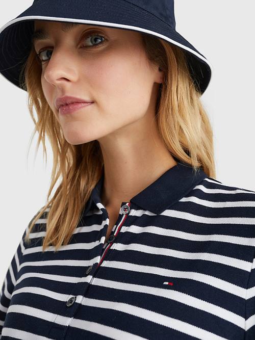 Tommy Hilfiger Essentials Stripe Ženske Polo Majica Modra | TH062XIF