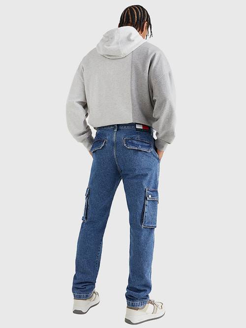 Tommy Hilfiger Ethan Relaxed Fit Cargo Moški Kavbojke Denim | TH149CDY