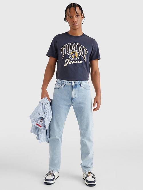 Tommy Hilfiger Ethan Straight Moški Kavbojke Denim | TH821WSA