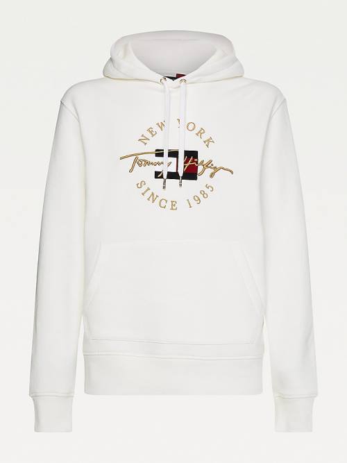 Tommy Hilfiger Exclusive Icons Moški Pulover s kapuco Bela | TH975IXJ