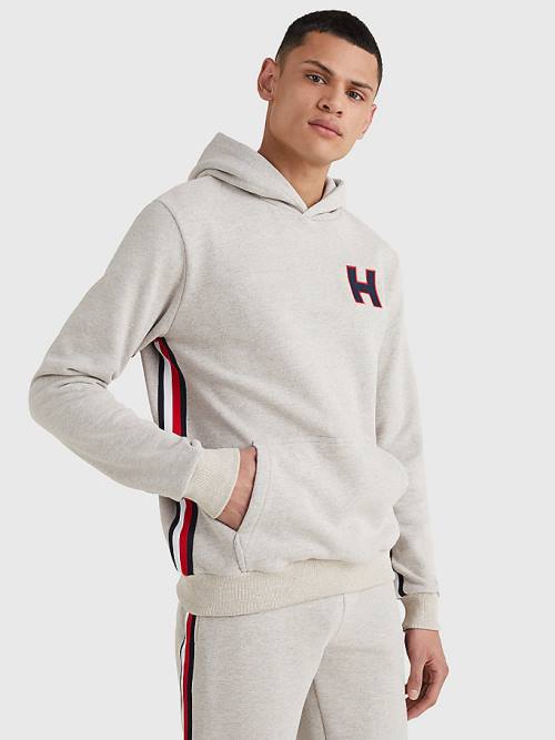 Tommy Hilfiger Exclusive Signature Detail Monogram Moški Pulover s kapuco Bež | TH746FZU