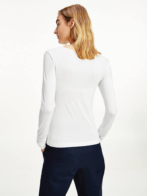 Tommy Hilfiger Extra Slim Fit Long Sleeve Ženske Majice Bela | TH312XHM