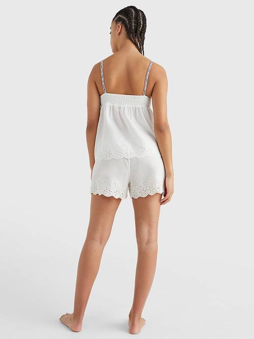 Tommy Hilfiger Eyelet Lace Cami Ženske Pižama Bela | TH507OWX