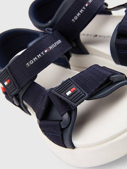 Tommy Hilfiger Fabric Strap Fantje Sandali Modra | TH560SOT