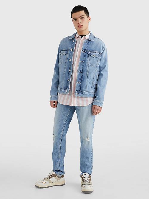 Tommy Hilfiger Faded Trucker Moški Jakne Denim | TH218MHE