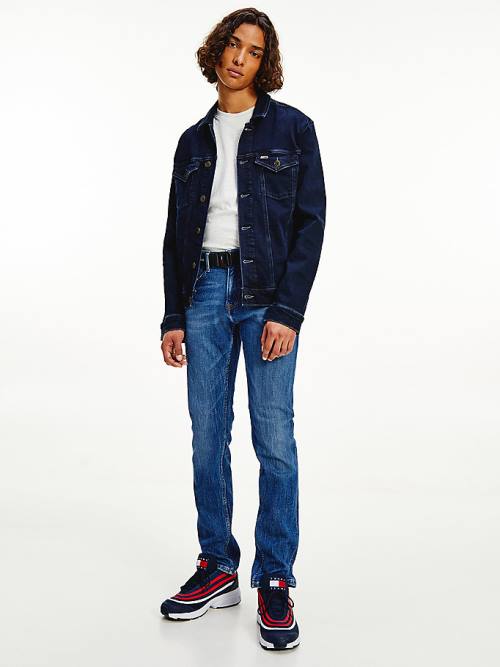 Tommy Hilfiger Faded Trucker Moški Jakne Denim | TH340SFG