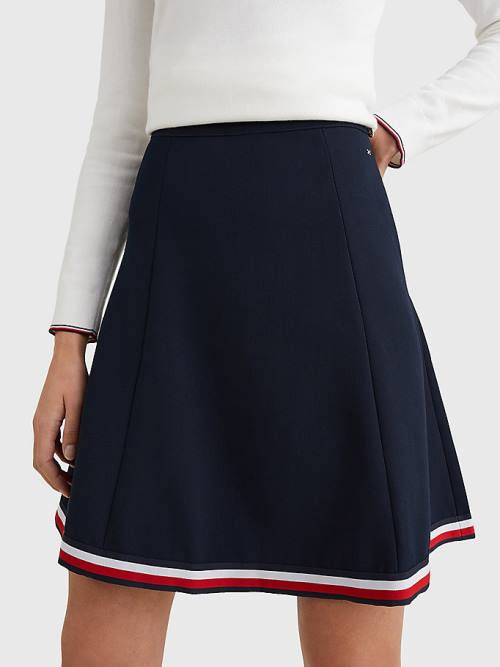 Tommy Hilfiger Fit And Flare Ženske Krilo Modra | TH459DRO