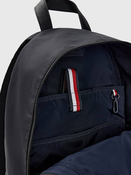 Tommy Hilfiger Flag Jacquard Backpack Moški Torbice Črna | TH865FZK