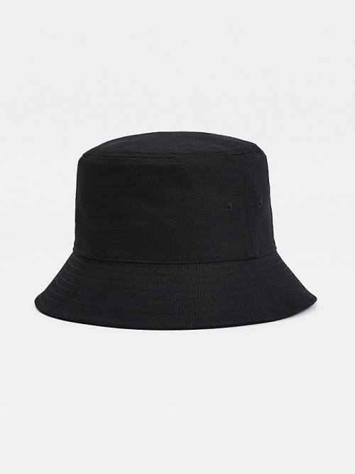 Tommy Hilfiger Flag Patch Bucket Ženske Kapa Črna | TH067RYQ