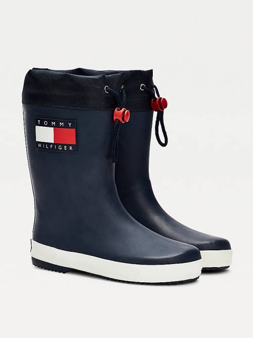 Tommy Hilfiger Flag Toggle Rain Dekleta Škornji Modra | TH306GAV