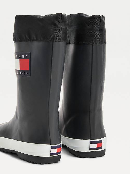 Tommy Hilfiger Flag Toggle Rain Dekleta Škornji Črna | TH369HEU